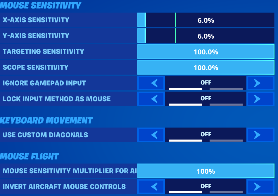 Fortnite Settings